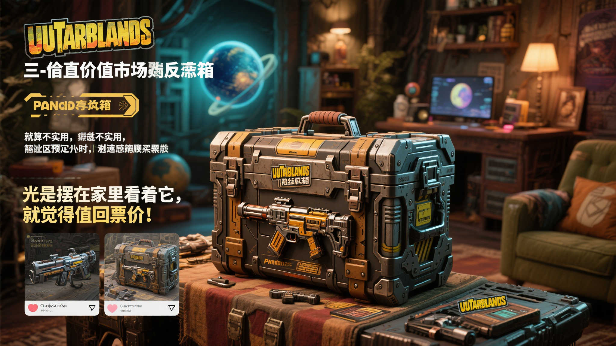 《无主之地》官方揭秘超逼真实体武器箱：小吵闹十年珍藏的深情之作！